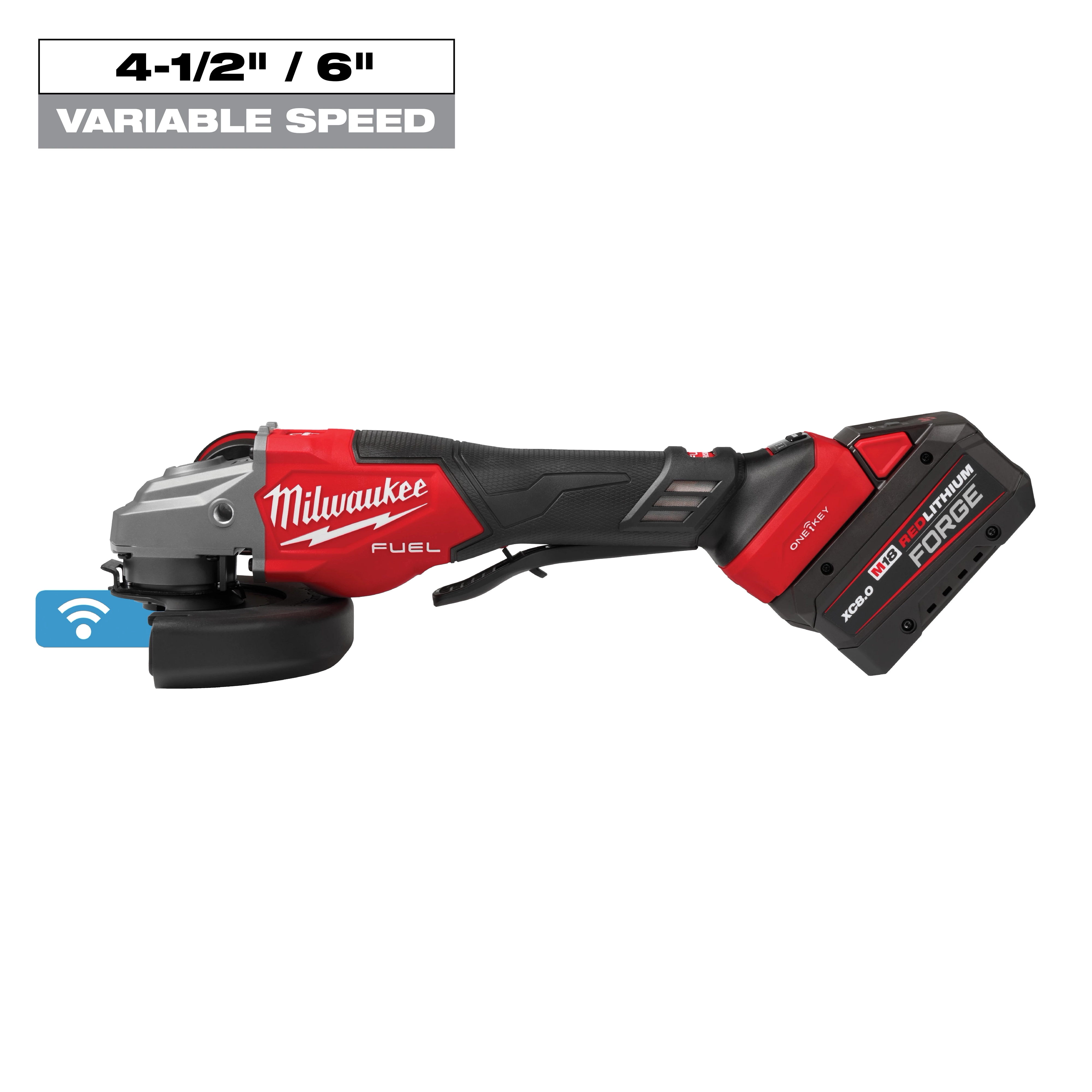 M18 FUEL™ 4-1/2"-6" Variable Speed Braking Grinder, Paddle Switch w/ ONE-KEY™ Kit