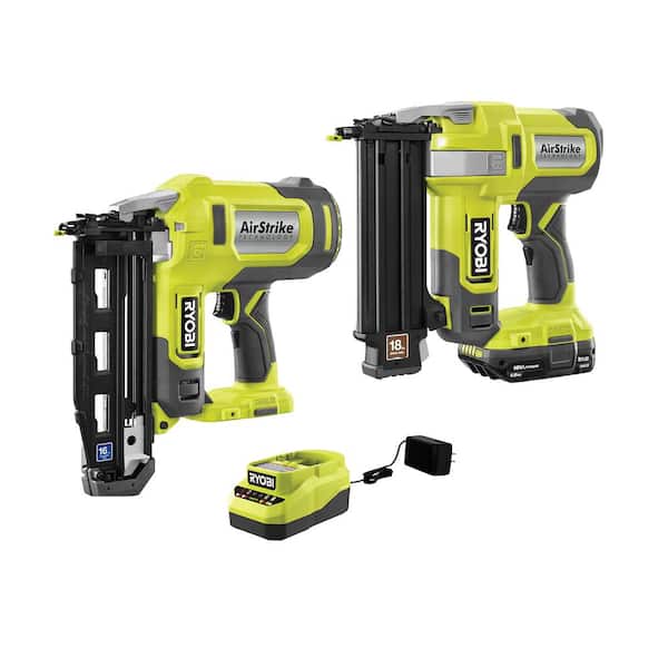 ONE+ 18V Airstrike 18GA Brad & 16GA Straight Finish Nailer Kit